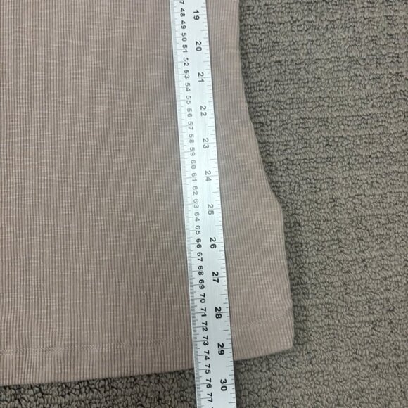 Nevada Shirt Medium Long Baby Tee Beaded Ribbed Scoop Plunge Neck Jersey Knit - Picture 5 of 9